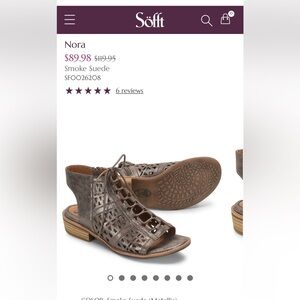Sofft Nora Smoke Suede Sandals